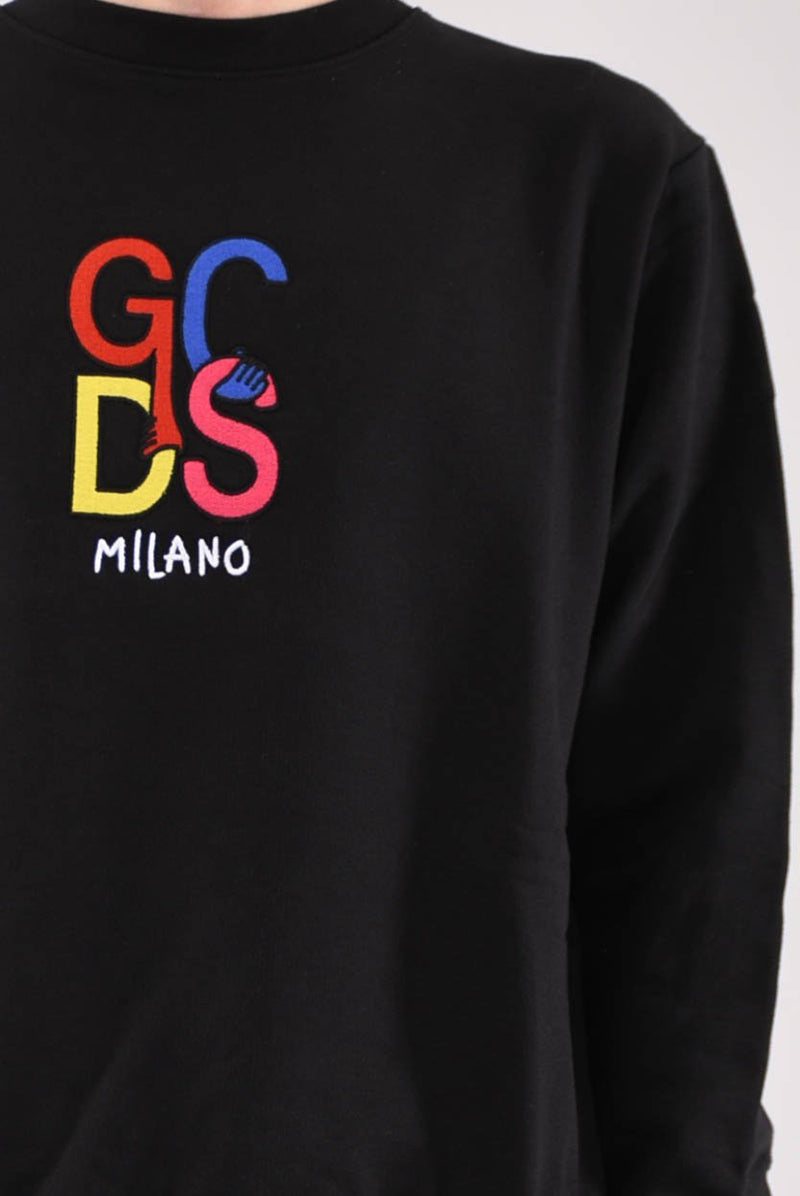 GCDS Felpa con logo in cotone