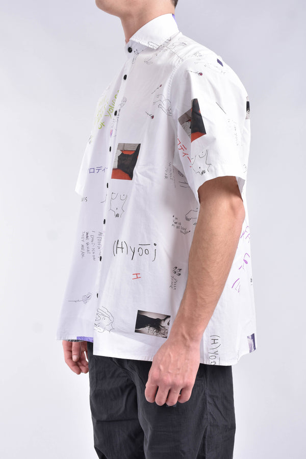 HUGE UNDERGROUND Camicia all over sketch print