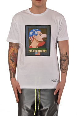 ICEBERG T-SHIRT CON STAMPA AMERICA