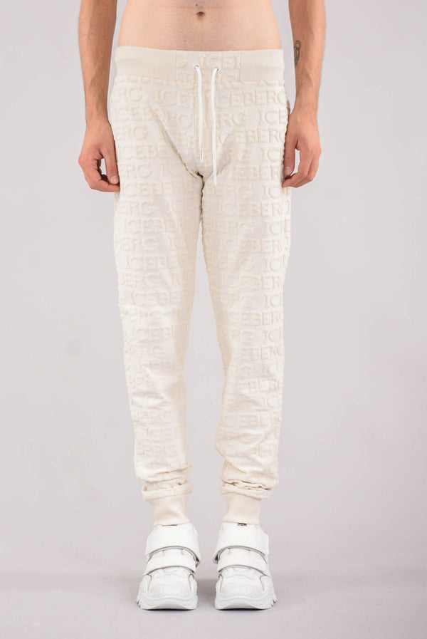 ICEBERG Pantaloni jogging con logo all over 3D