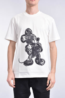 IH NOM UH NIT T-shirt whit mickey paint print on front and lowercase logo on back