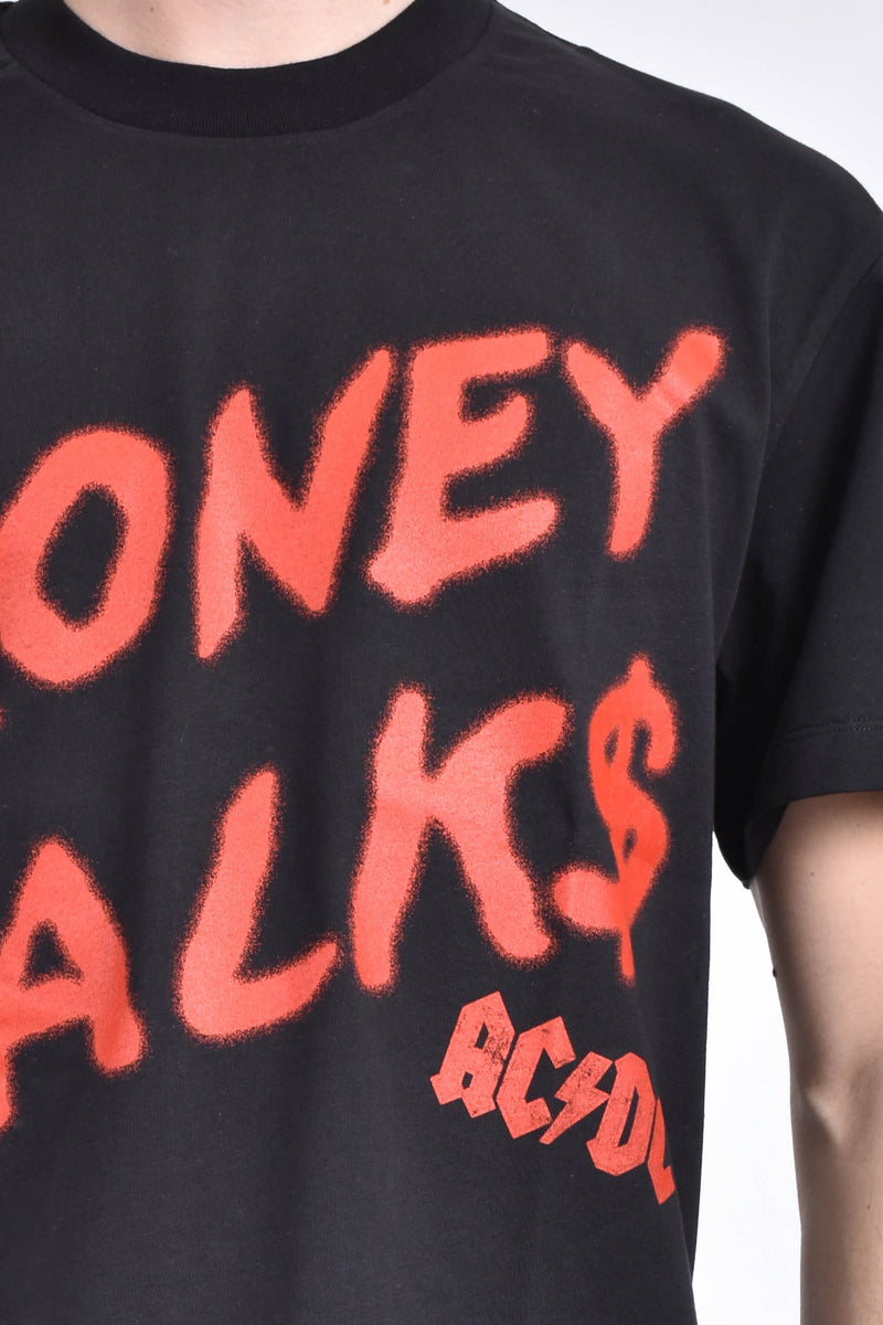 IH NOM UH NIT T-shirt ac/dc money talks spray on front and logo