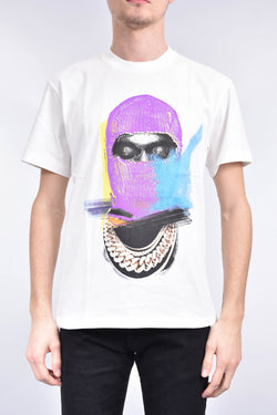 IH NOM UH NIT T-shirt whit mask painted on front and logo