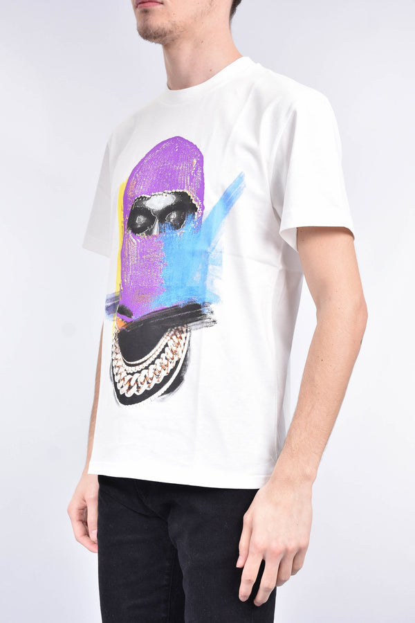 IH NOM UH NIT T-shirt whit mask painted on front and logo