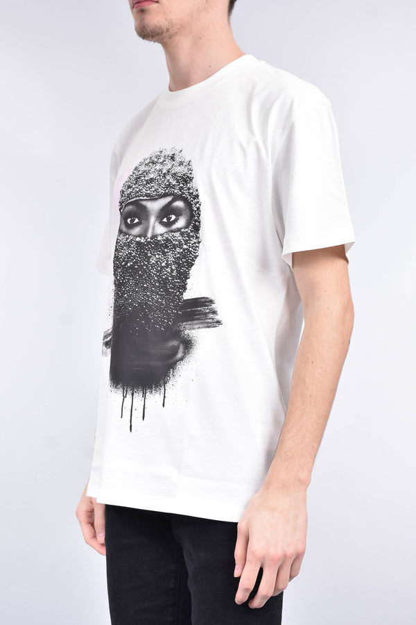 IH NOM UH NIT T-shirt whit black pearl woman mask on front