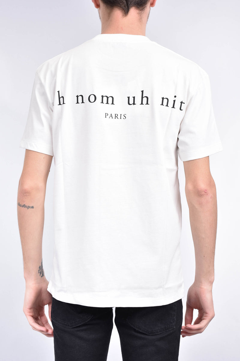 IH NOM UH NIT T-shirt whit heritage print on front and lowercase logo on back