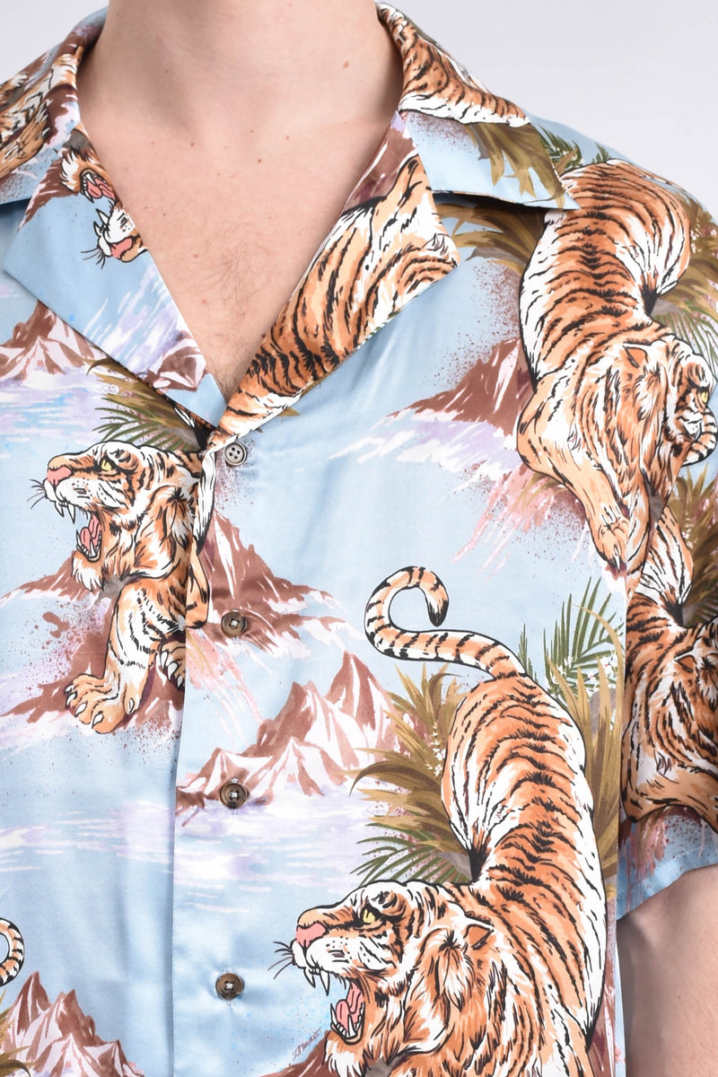 IH NOM UH NIT Camicia whit all over print tiger