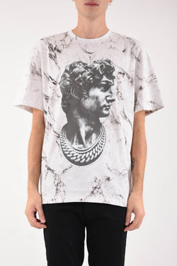 IH NOM UH NIT T-shirt marble all over david statute on front