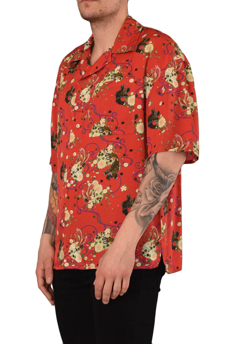 IH NOM UH NIT CAMICIA RED GARDEN PRINT