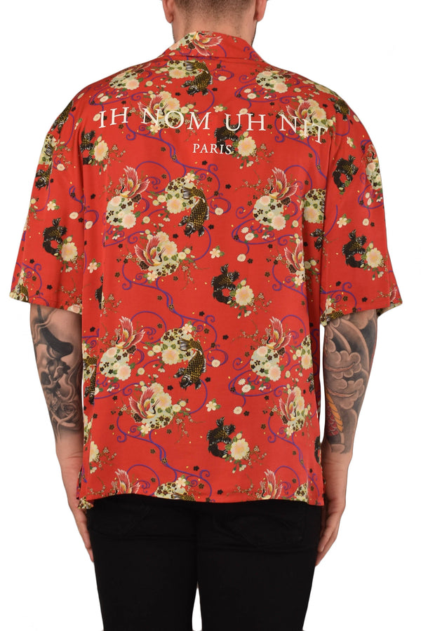 IH NOM UH NIT CAMICIA RED GARDEN PRINT