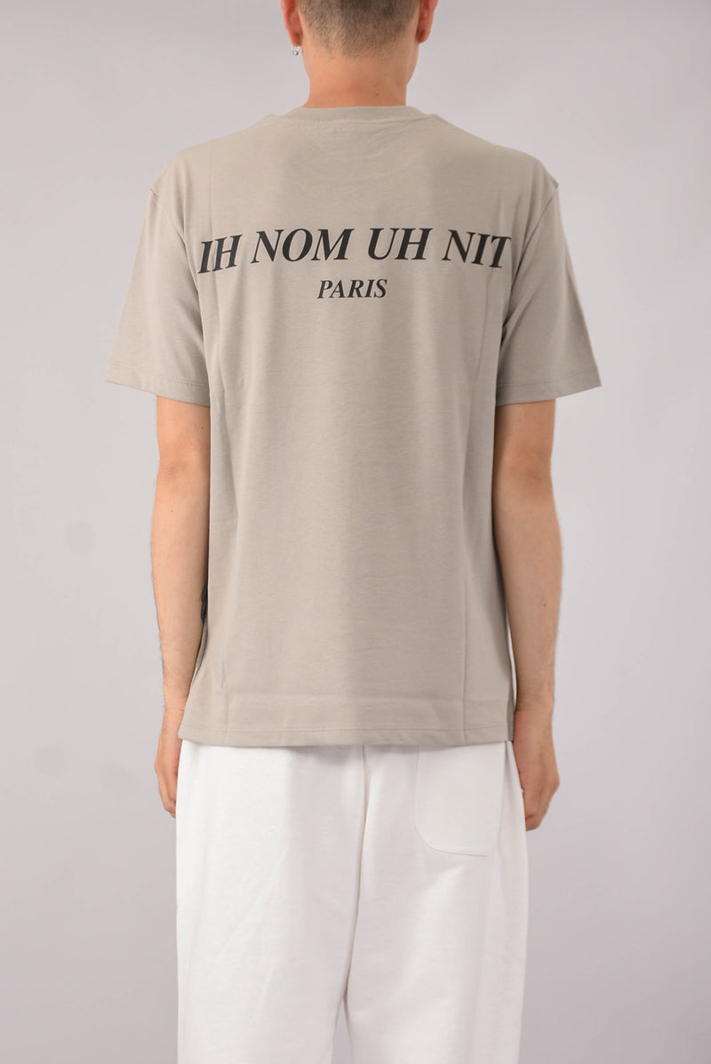 IH NOM UH NIT T-shirt classic fit whit black pearl woman