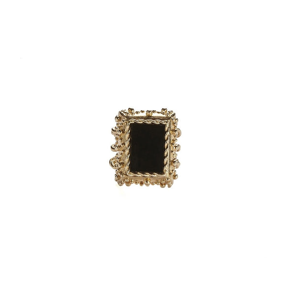 EMANUELE BICOCCHI GOLD PLATED STONE RING