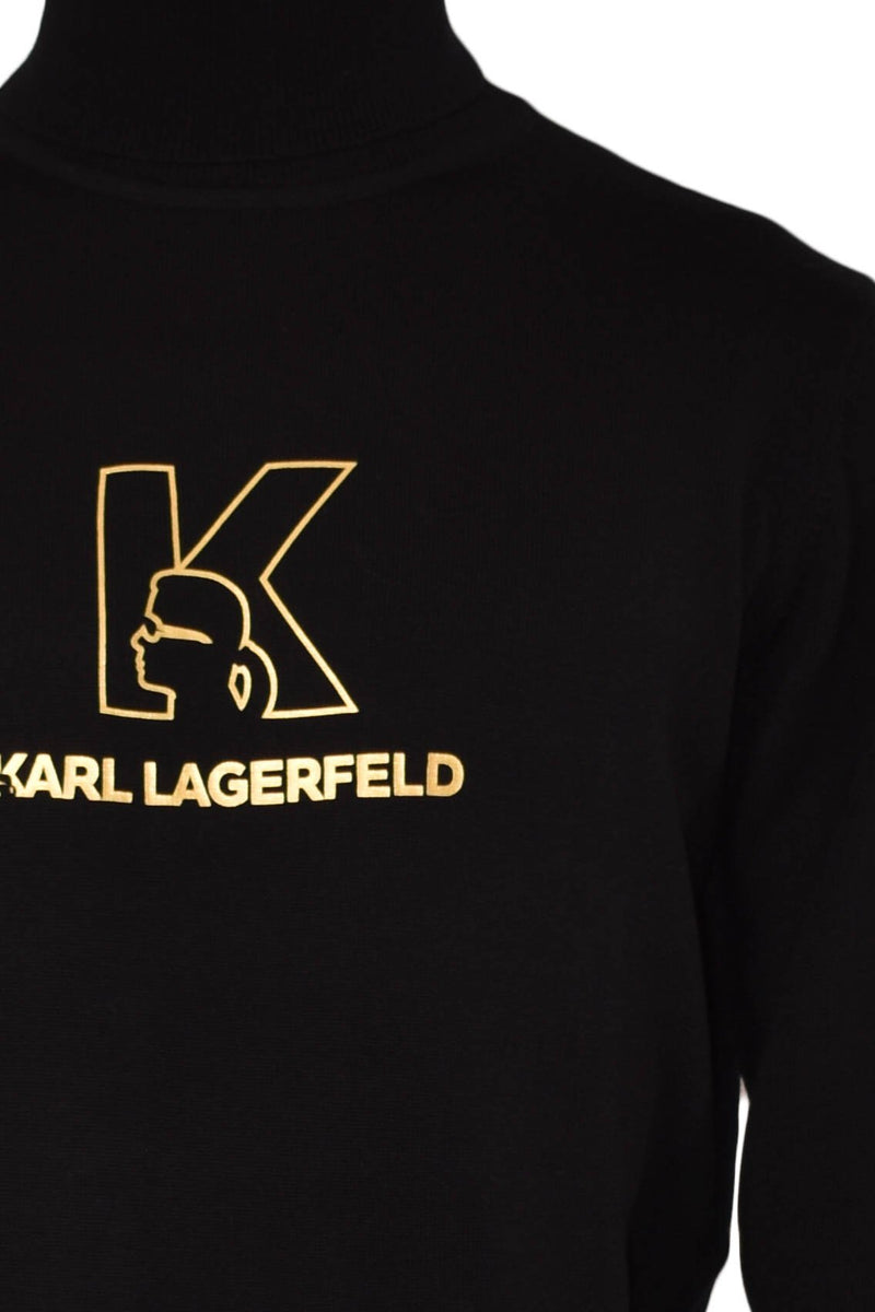 KARL LAGERFELD MAGLIA COLLO ALTO CON LOGO