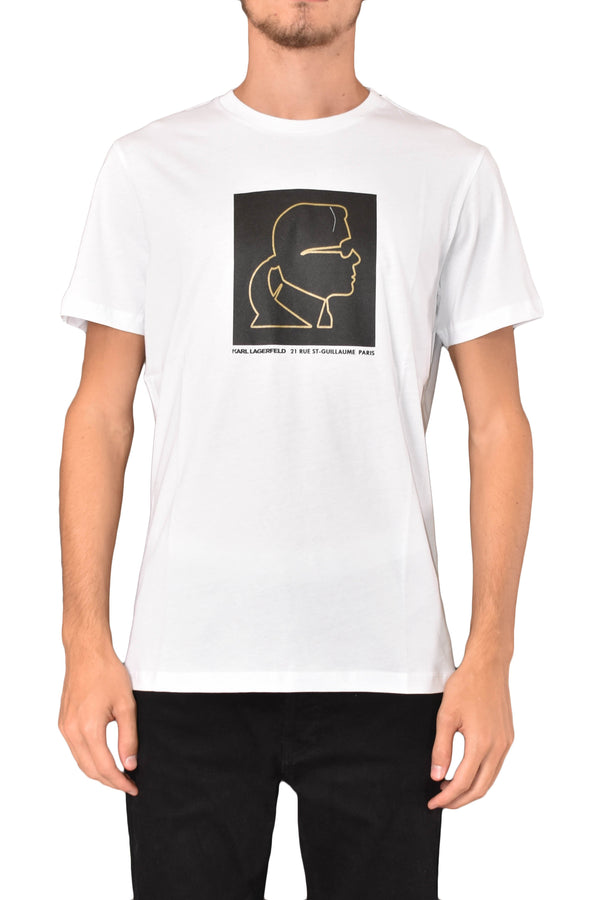 KARL LAGERFELD T-SHIRT GIROCOLLO CON LOGO