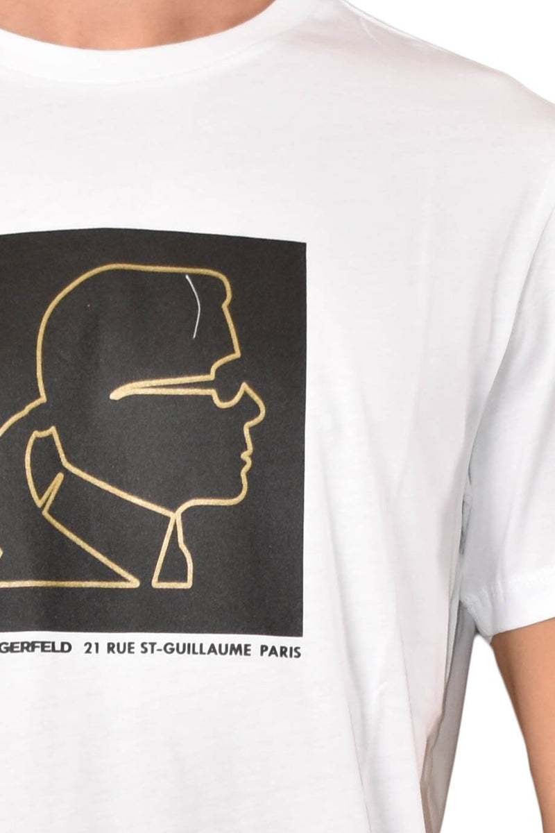 KARL LAGERFELD T-SHIRT GIROCOLLO CON LOGO