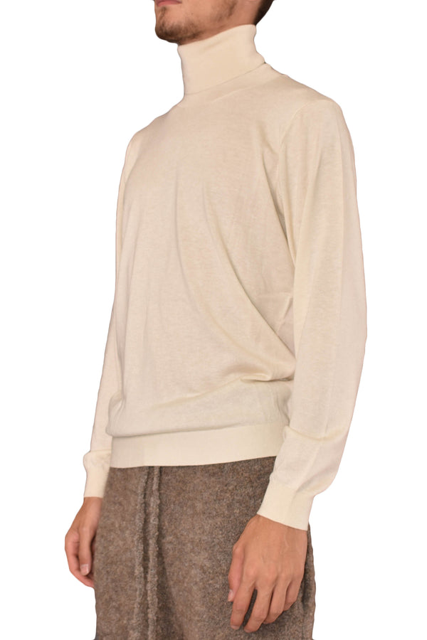 LANEUS MAGLIA COLLO ALTO IN SETA CASHMERE