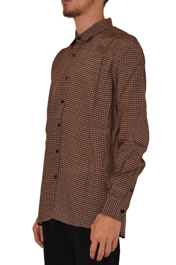 LANEUS CAMICIA STAMPA PIED DE POULE