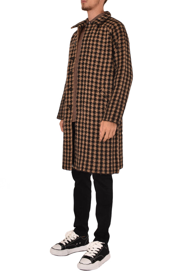 LANEUS CAPPOTTO MONOPETTO PIED DE POULE