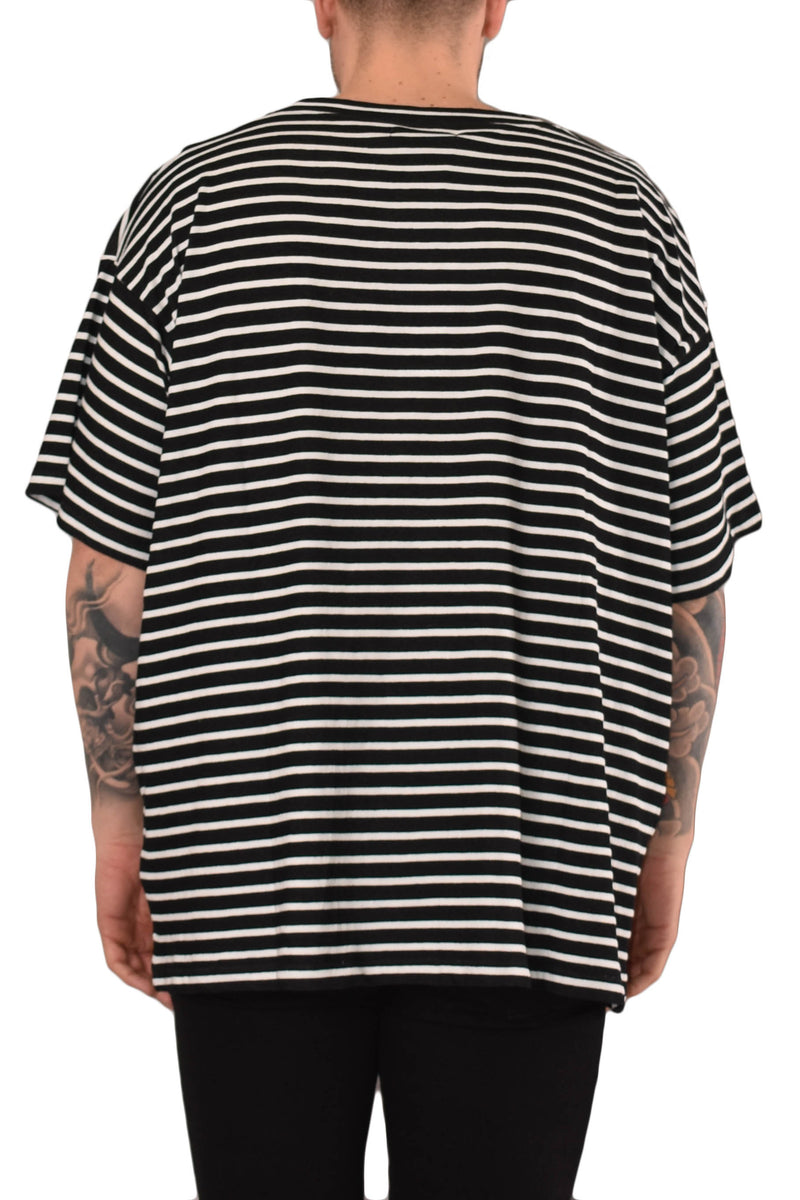 LANEUS T-SHIRT RIGATA OVERSIZE