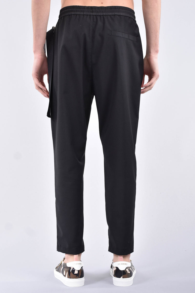 LES HOMMES Pantaloni jogging in fresco lana