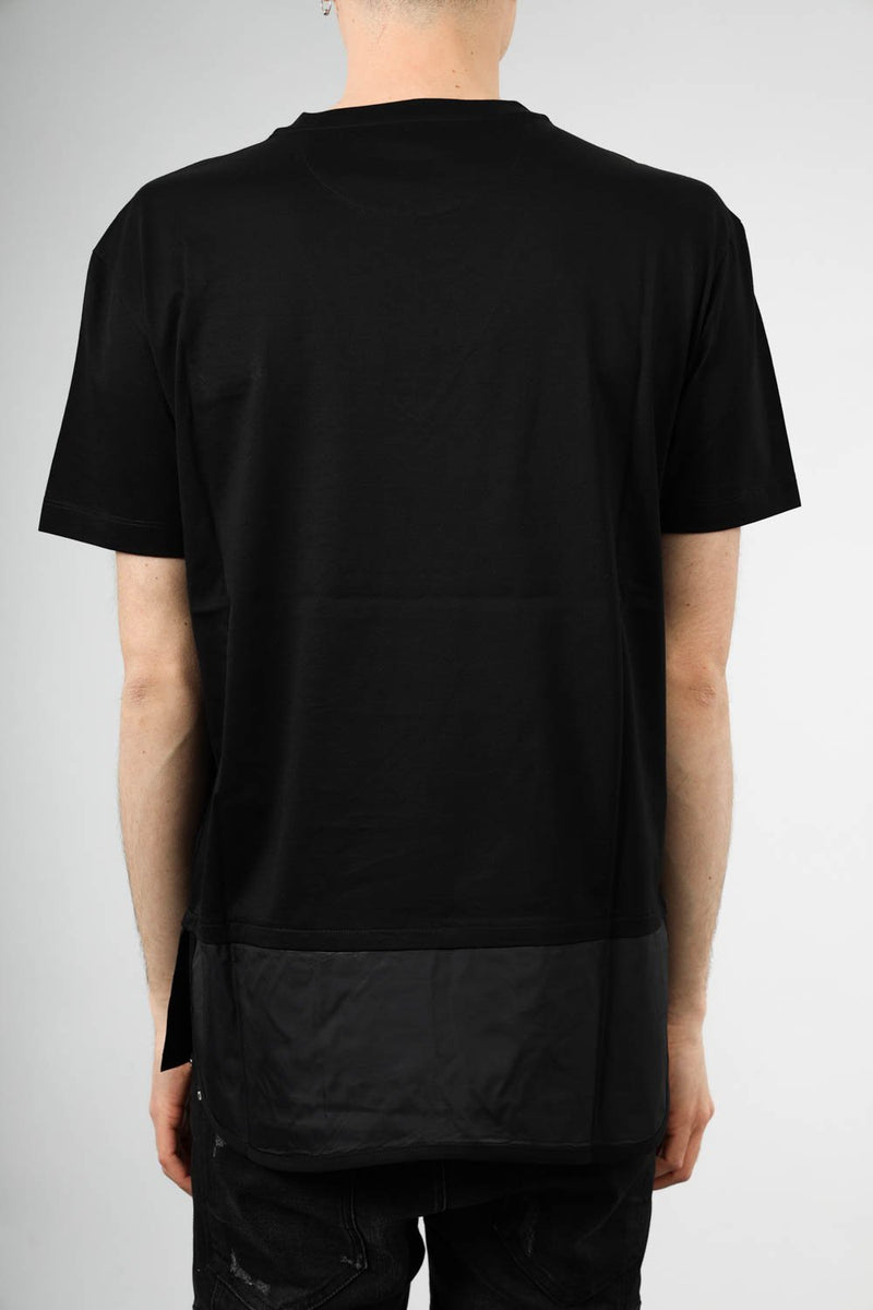 LES HOMMES T-shirt doppio collo in cotone