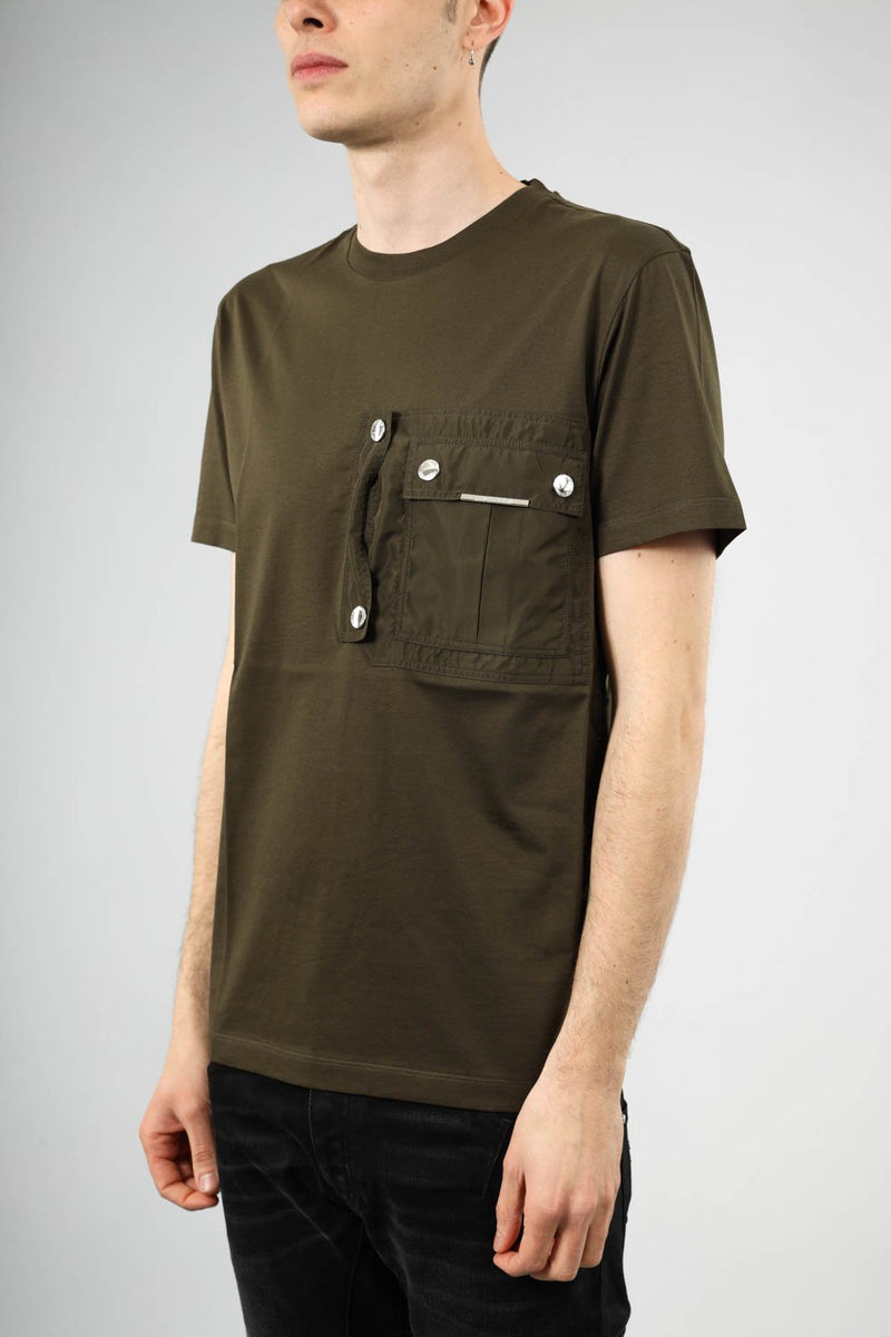 LES HOMMES T-shirt con tasca in cotone