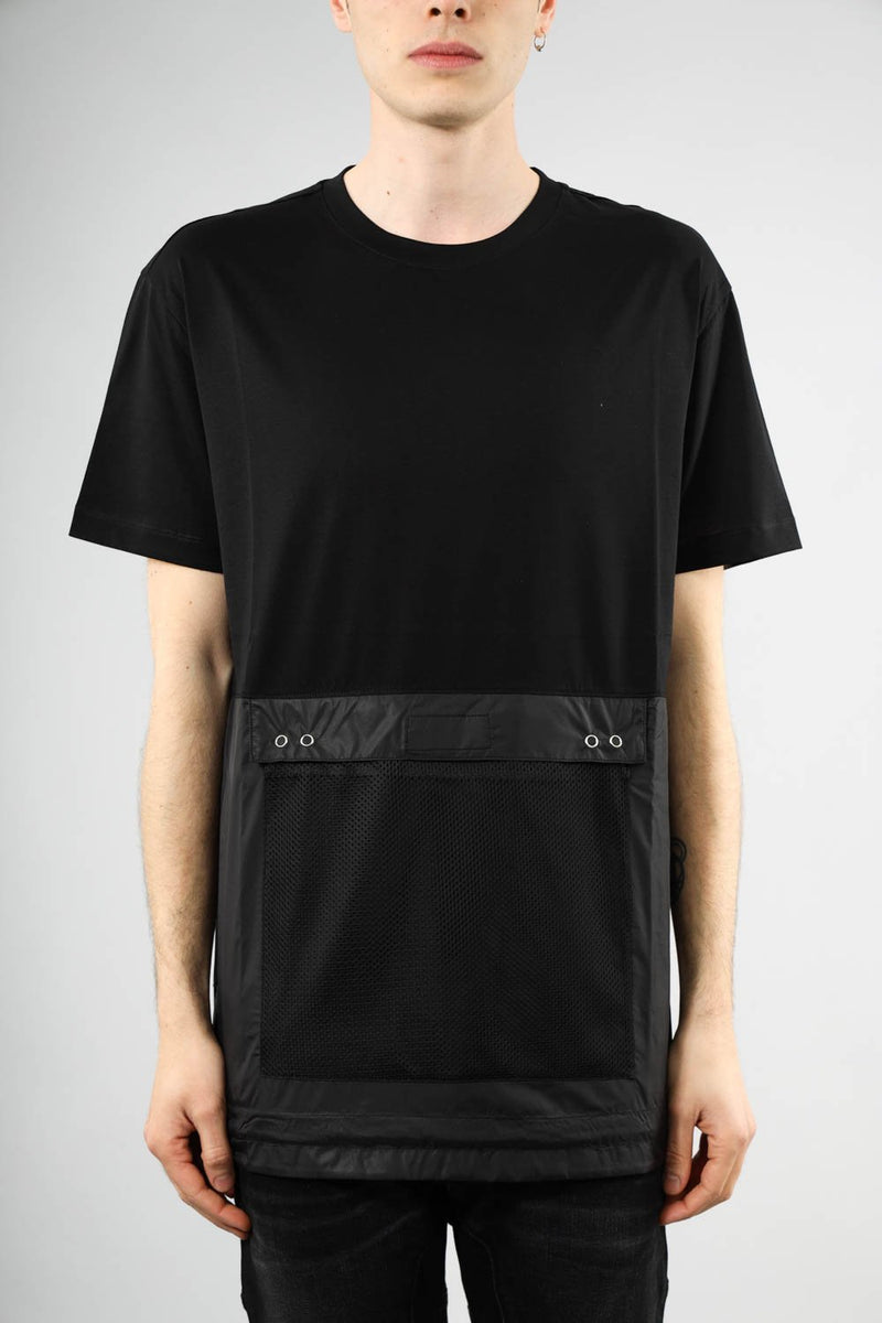 LES HOMMES T-shirt con inserto in nylon