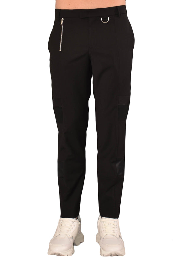 LES HOMMES PANTALONI WHIT SIDE CUTS CONTRAST E ZIP