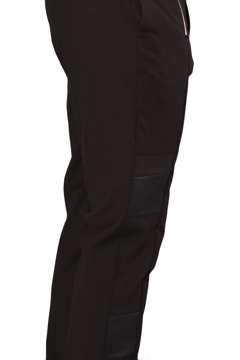 LES HOMMES PANTALONI WHIT SIDE CUTS CONTRAST E ZIP