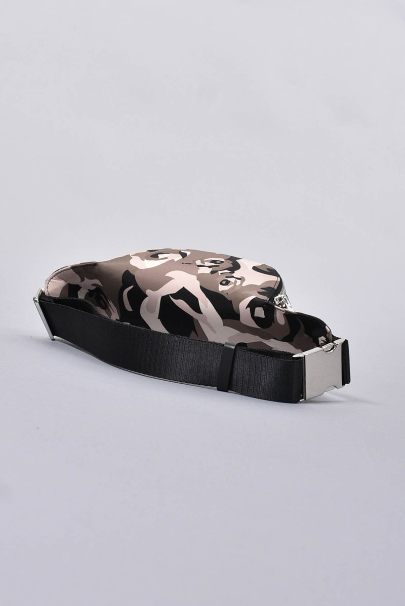 LES HOMMES Marsupio camouflage stampato in nylon