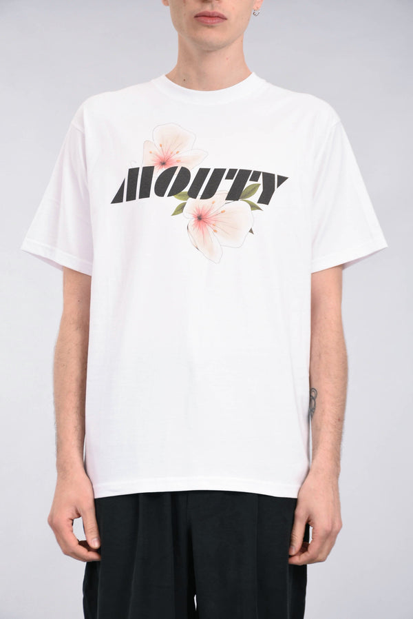 MOUTY T-shirt logo flower in cotone