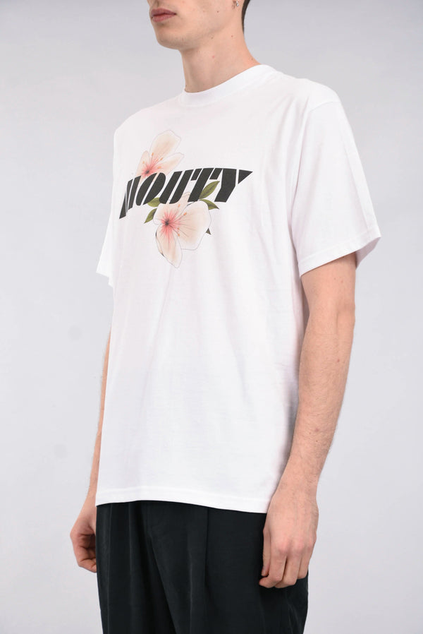 MOUTY T-shirt logo flower in cotone