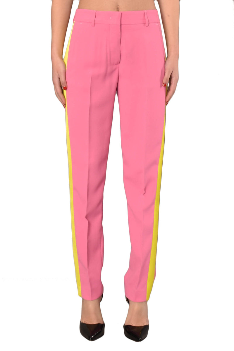 MSGM PANTALONI SLIM CON BANDE LATERALI