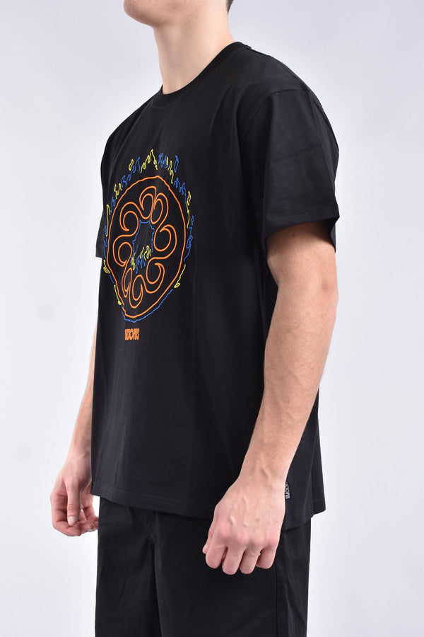 OCTOPUS T-shirt more fire logo in cotone