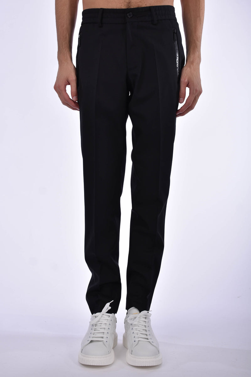 KARL LAGERFELD PANTALONI JOGGER IN LANA