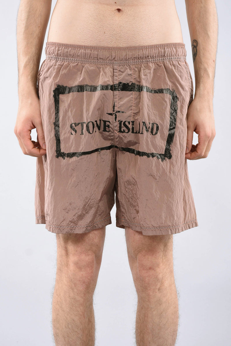 STONE ISLAND Costume nylon metal stencil print