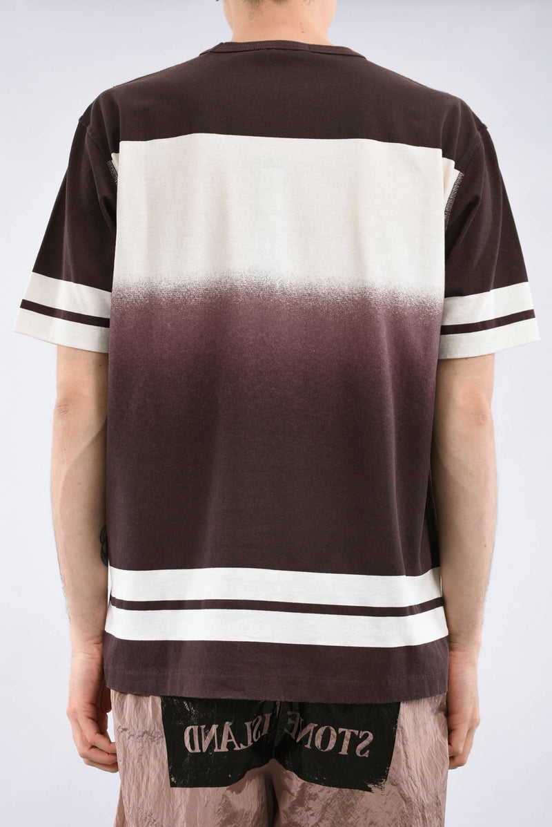 STONE ISLAND T-shirt shaded print + stripe