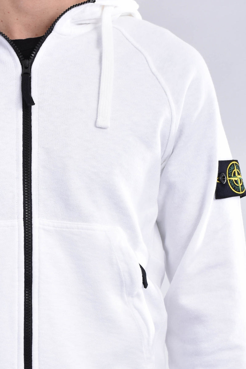 STONE ISLAND Felpa tinto in capo con zip