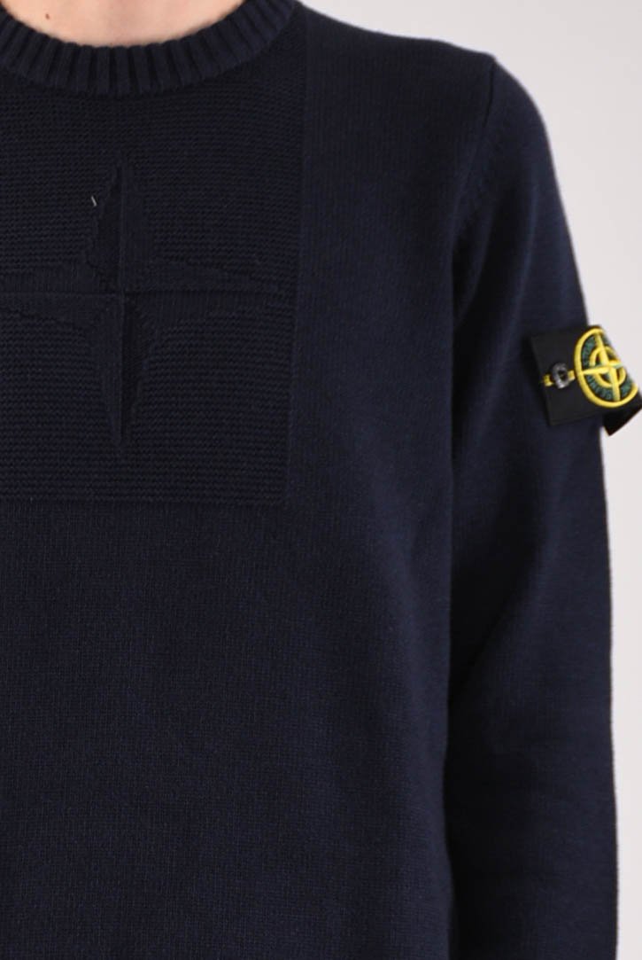 STONE ISLAND Maglia girocollo lana cotone comfort