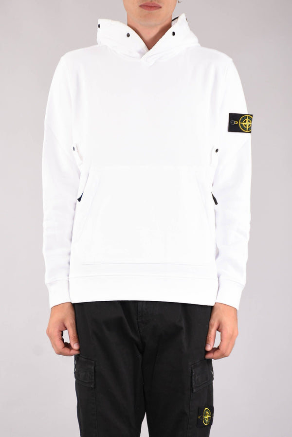 STONE ISLAND Felpa con cappuccio in cotone