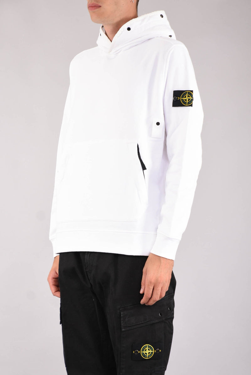 STONE ISLAND Felpa con cappuccio in cotone