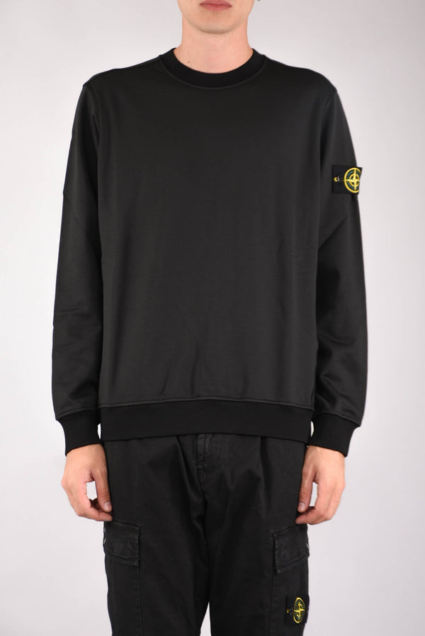 STONE ISLAND Felpa girocollo in cotone nylon