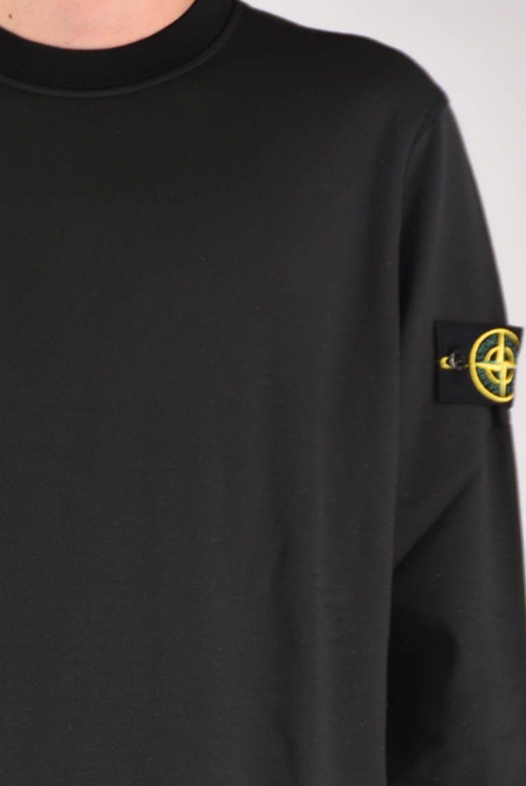 STONE ISLAND Felpa girocollo in cotone nylon