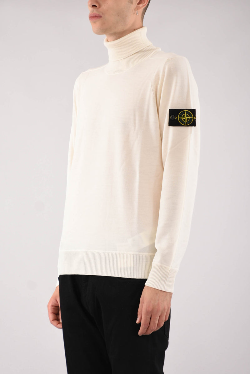 STONE ISLAND Maglia collo alto pura lana