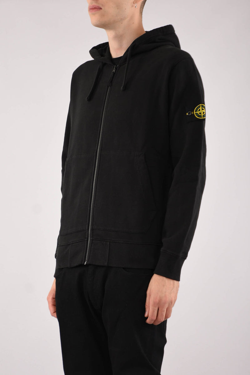 STONE ISLAND Felpa con cappuccio in cotone