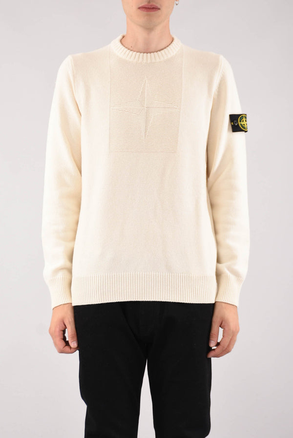 STONE ISLAND Maglia girocollo lana cotone comfort