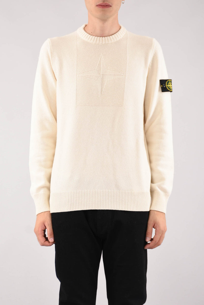 STONE ISLAND Maglia girocollo lana cotone comfort