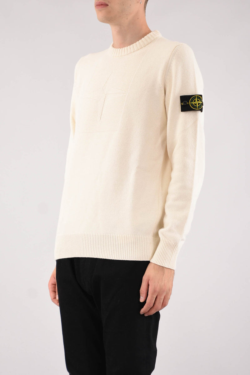 STONE ISLAND Maglia girocollo lana cotone comfort