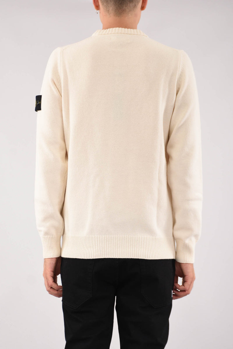 STONE ISLAND Maglia girocollo lana cotone comfort