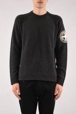 STONE ISLAND Maglia in lana geelong con ricamo